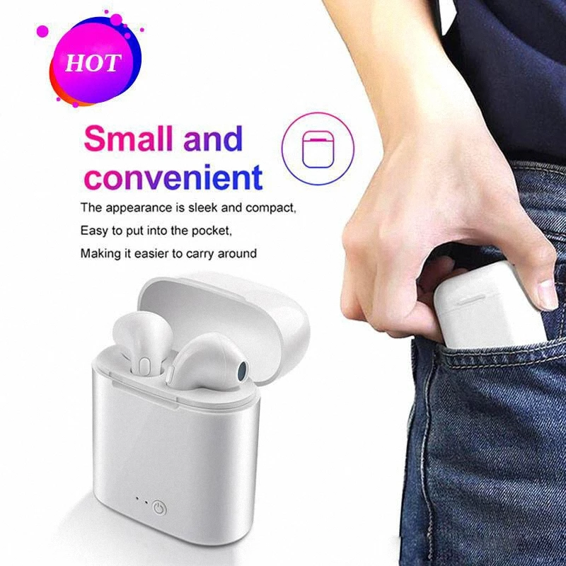 

i7s TWS Bluetooth Earphone Stereo Earbuds Wireless Headphones With Charging Box Mic For iphone samsung xiaomi smart Phone