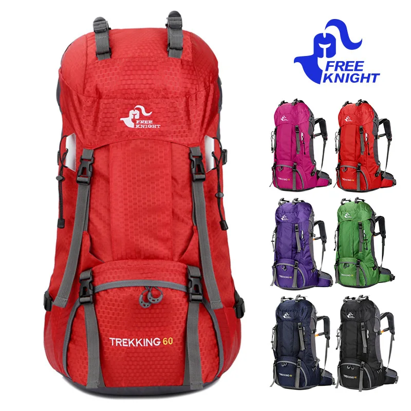 Camping backpack, knapsack, nylon outdoor travel bag, sports, climbing