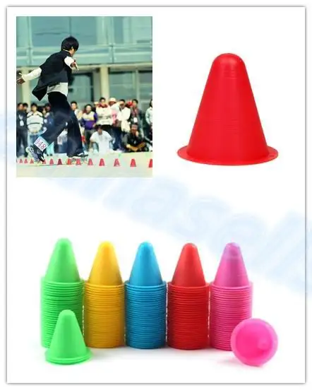 

100pcs inline skating Skateboard Mark Cup Soccer Rugby Speed training Equipment Space Marker Cones Slalom Roller skate pile cup