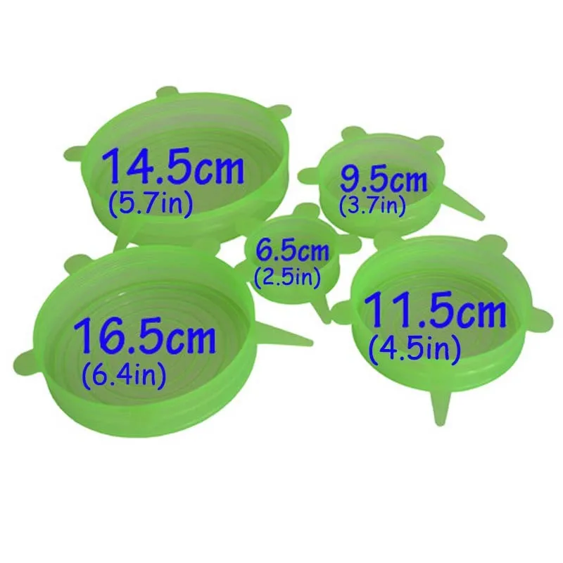 6 шт./компл. Многоразовые силиконовые всасывания Крышка-чаша Пан Универсальный сохранить свежий Еда силиконовый чехол Кухня Организатор Кухонная посуда гаджет