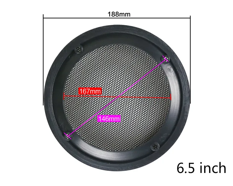 GHXAMP 5 дюймов 6,5 дюймов 8 дюймов Автомобильный Динамик гриль сетка автоматический сабвуфер динамик оболочка Защитная крышка DIY Черный ABS