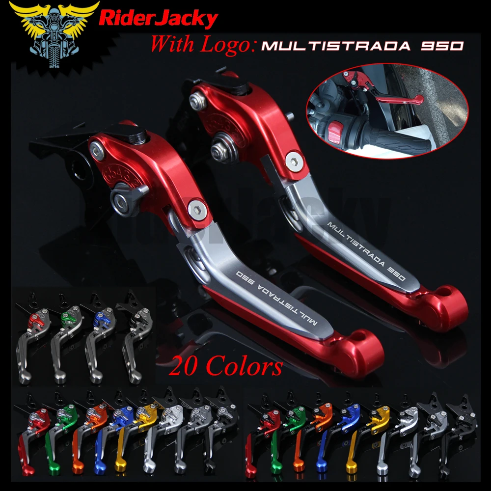 RiderJacky логотип &quot950 MULTISTRADA&quot Мотоцикл CNC сцепные рычаги для Ducati 950 MULTISTRADA 2017 2018 17 18