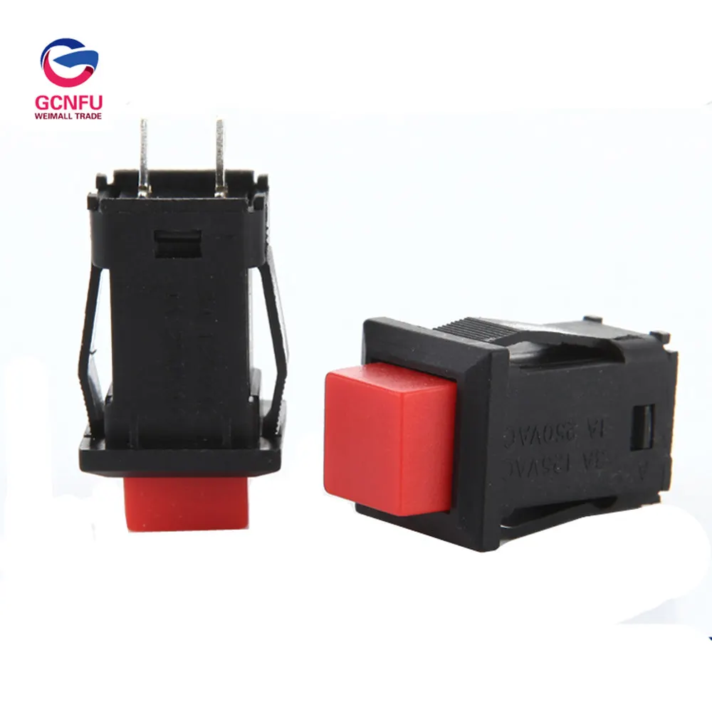 1pcs Wholesale high quality 250V1A square Push Button self locking