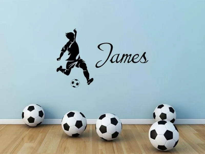 

football name design wall art stickers, modern transfer, PVC vinyl wall stickers, furniture children's room decoration ZQ04
