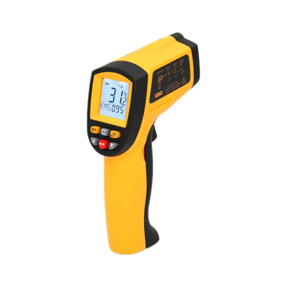 

Non-Contact Laser LCD Display IR Infrared Digital C/F Selection Surface Temperature Thermometer Pyrometer GM500 GM900