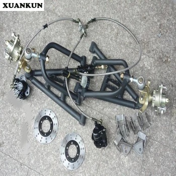 

XUANKUN Beach Car Self - Made Four - Round Karting Modified Front Suspension Pendulum Flange Brake System