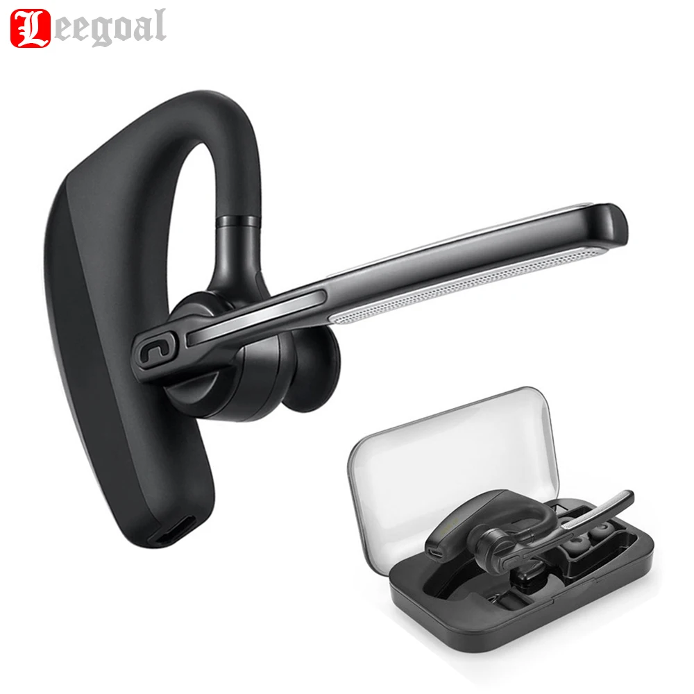 

LEEGOAL K10 Bluetooth Business Earphone Handsfree Wireless Earbuds Earphones Noise Canceling Earpiece with Mic for iPhone Xiaomi
