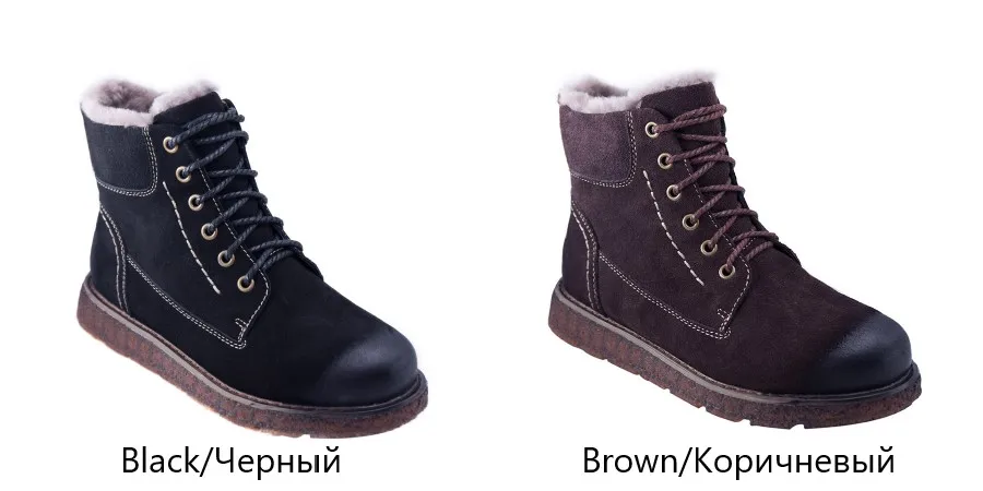 BELISS ankle boots women genuine leather 2018 casual warm fur comfortable lace up flats winter boot for women   (5)