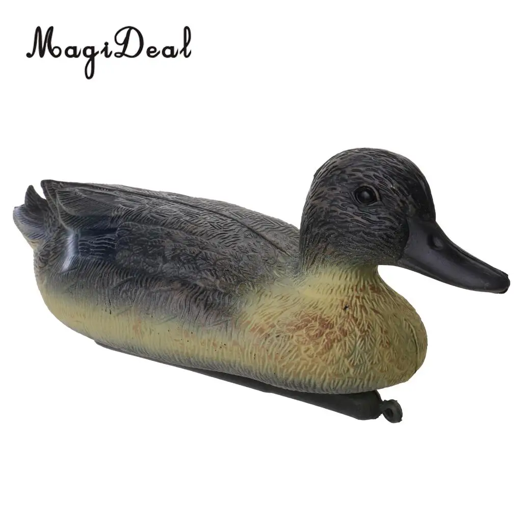 MagiDeal Fishing Hunting Male Duck Decoy Drake with Floating Keel, Durable PE Plastic Duck Decoy