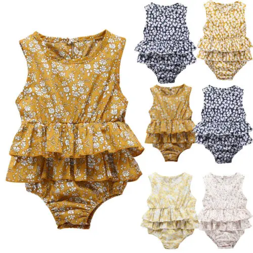 

Emmababy Newborn Baby Girls Playsuit Ruffles Tutu Jumpsuit Outfit Clothes Baby Clothing