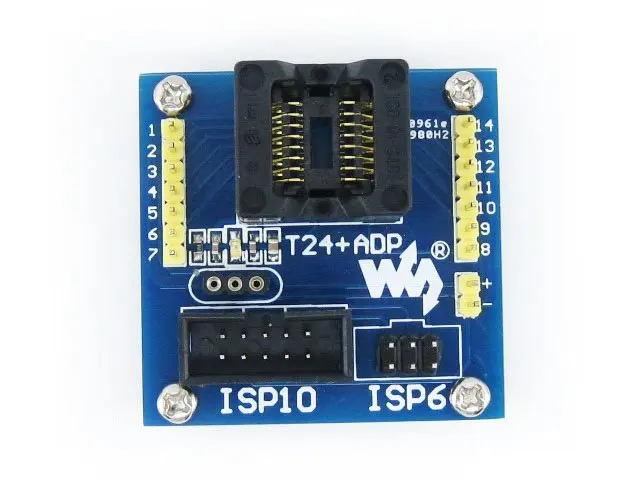 Адаптер программирования T24 + ADP ATtiny24 ATtiny44 ATtiny84 SOIC14 (150 мил) AVR тестовая сгорающая