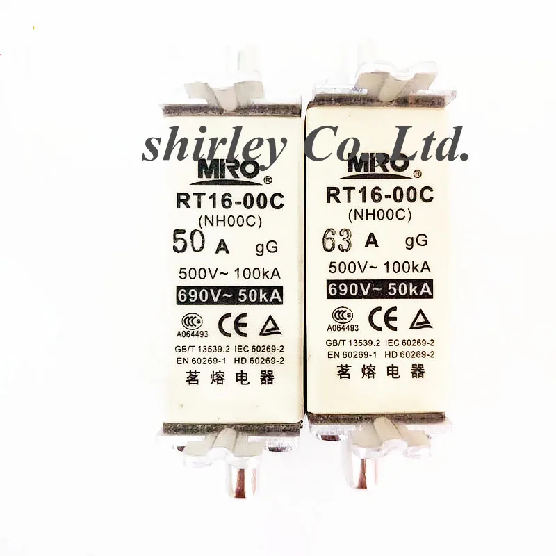 Бесплатная доставка 5 шт. MRO 690V 50KA RT16 00C NH00C 500V gG 20A 25A 32A 40A 50A 63A 80A 100A 125A 160A fuse