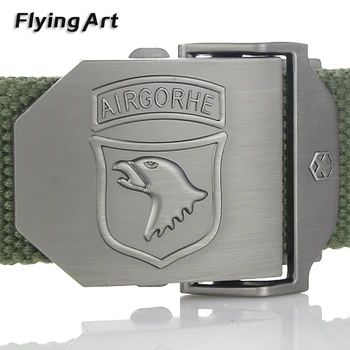 

Flying Art Hot AIRGORHE automatic buckle male belt High quality 4mm thick, 3.8cm with canvas belts Cowboy belts for men women