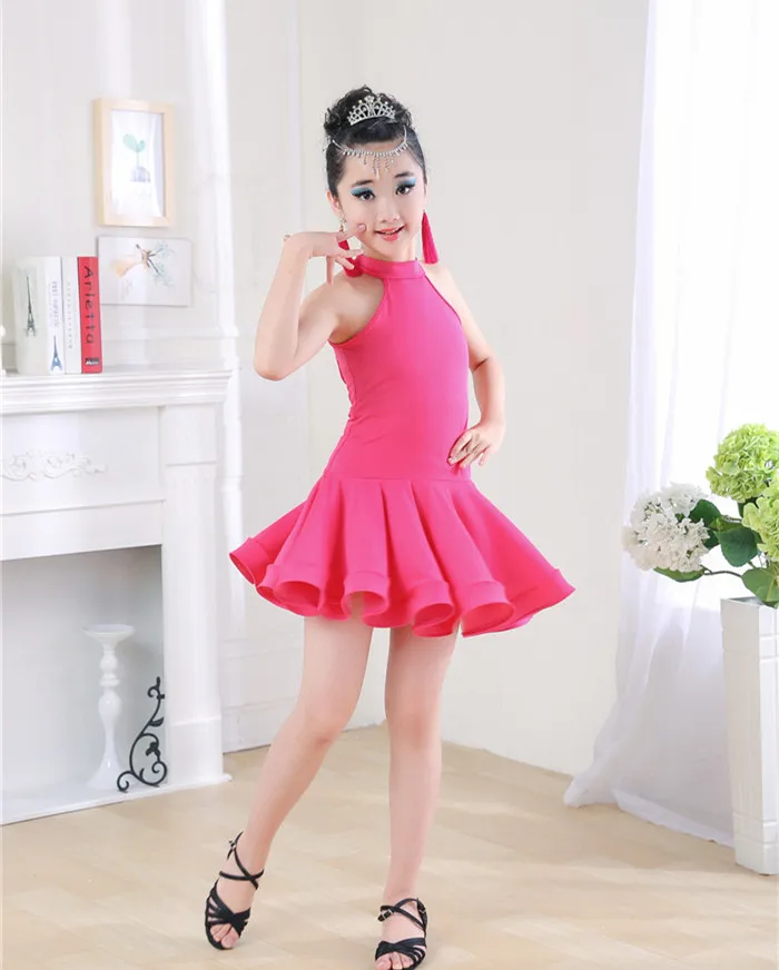 Девочек Латинской детское танцевальное платье для танцев Боди для танцев униформа для девочек сценическое шоу Костюмы Румба Qiaqia костюм для танцев B-5654