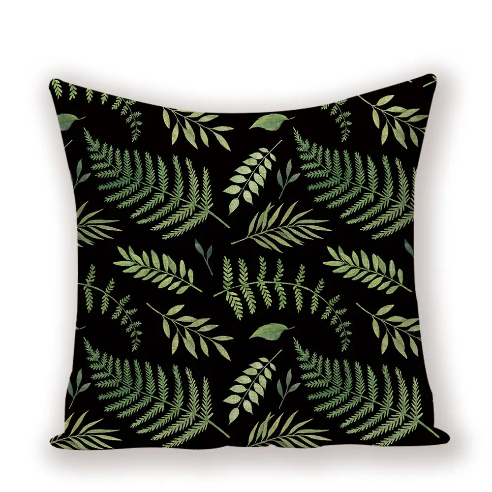 Тропические джунгли, декоративные подушечки для дома, для дивана, растения, цветы, наволочки, зеленые весенние наволочки, высокое качество, наволочки, чехол - Цвет: L1178-17
