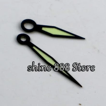 2 стрелки светящийся зеленый пистолет руки fit 6497 6498 движение parnis мужские часы