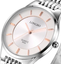 New LONGBO luxe heures sport montres femmes Quartz robe montre – bracelet Casual montre étanche femme pleine montre en acier