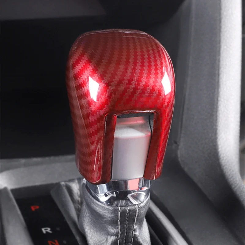 Non-slip Carbon stripe ABS Car Gear Head Shift Knob Cover Gear Shift Handle Ball Collars For Honda New Civic