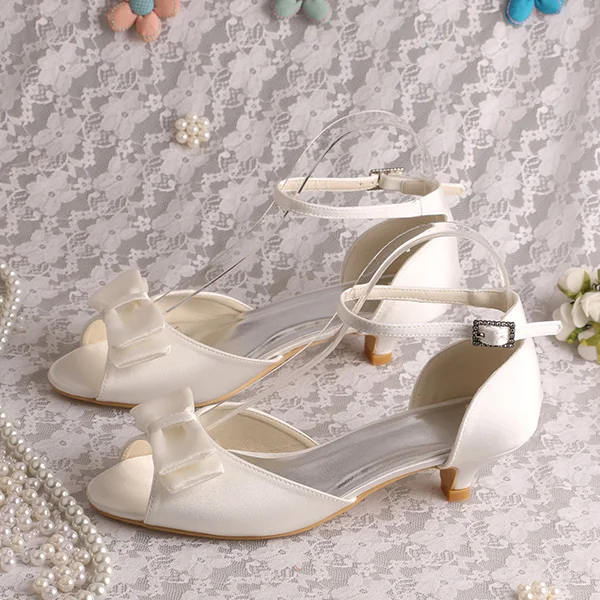 

Wedopus Hot Selling Low Heel Peep Toe Wedding Shoes Ladies Bridesmaid Sandals Dropshipping