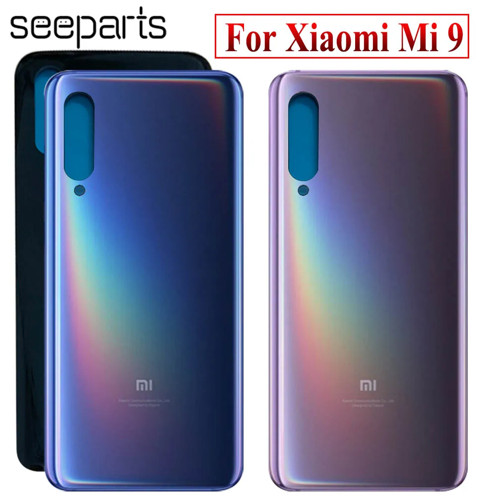 Для xiaomi mi 9 Задняя крышка батареи задняя дверь Корпус чехол стеклянная панель mi 9 Замена для xiaomi mi 9 крышка батареи