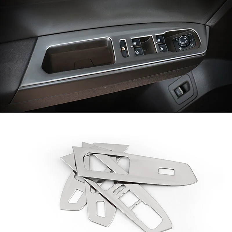 

Stainless Steel Accessories For Teramont Atlas 2017 2018 Door Window Glass Lift Control Switch Panel Cover Trim Sticker