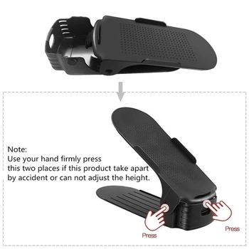 

Adjustable Shoe Organizer-Shoe Slot Space Saver Rack Holder (12 Pcs-Black) Promotion