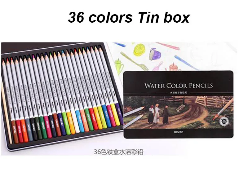 Водорастворимый карандаш 24 цвета s 36 цвет s 48 цвет s 72 цвет s акварельный карандаш для рисования игрушки художественный подарок для студентов - Цвет: 02