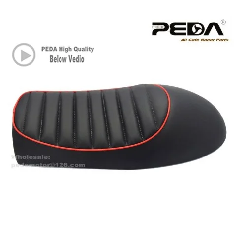 A1 Universal Cafe Racer seat CG Hump Stitching Retro Vintage Motorcycle Saddle Asiento Sitz Siege Selle Silla Sedile Red Thread |