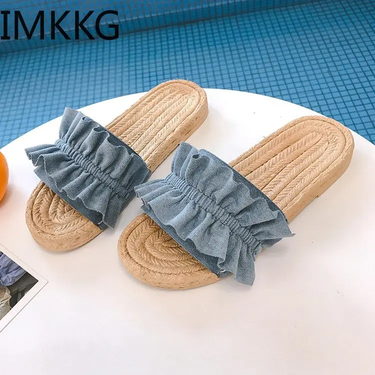 

Women Slippers Sandals Flip Flops 2019 New Summer Fashion Flat Breathable Non-slip Shoes Woman Slides Solid Casual Female Q00138