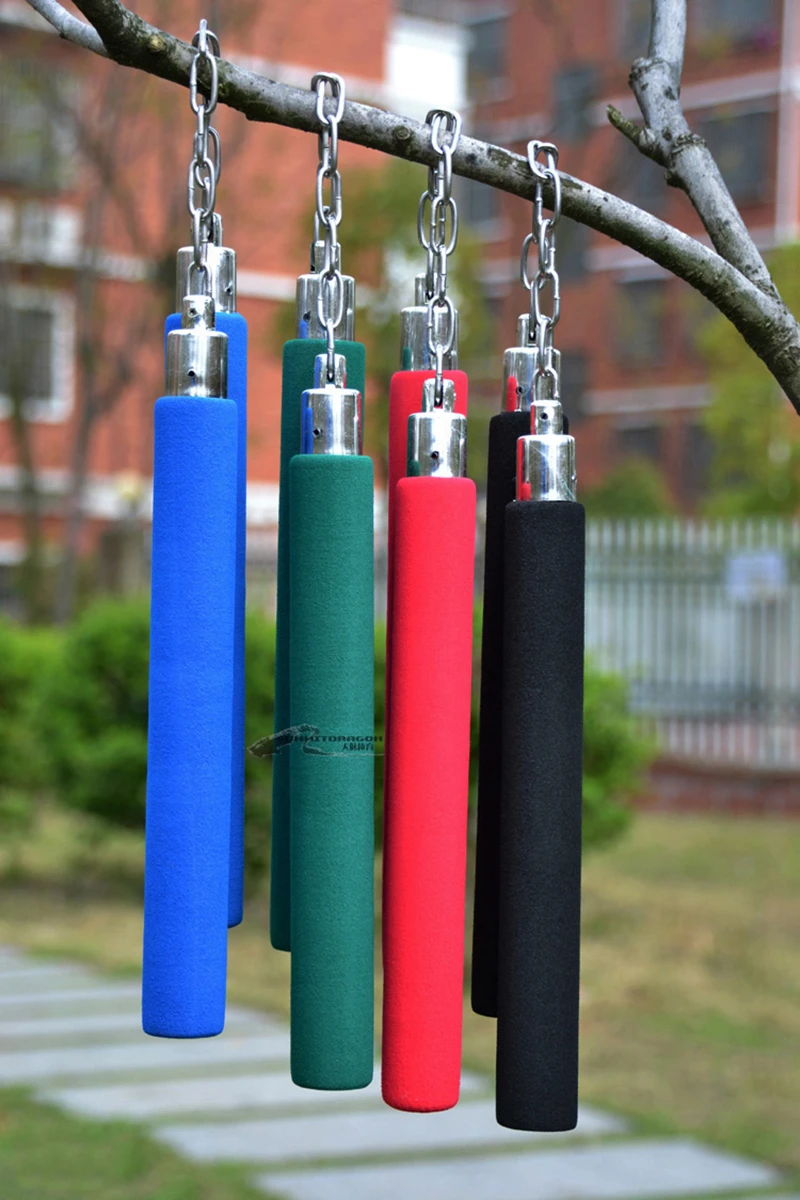 kungFu Martial Art taekwondo Foam Nunchakus self defense Safty Nunchakus Sponge Double Boning Stick with Stainless Steel Chain (4)