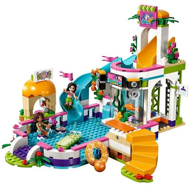 

GonLeI 37029 The Heartlake Summer Pool Friends 41313 01013 Building Blocks Bricks Figure Toys Compatible with Legoings Friends