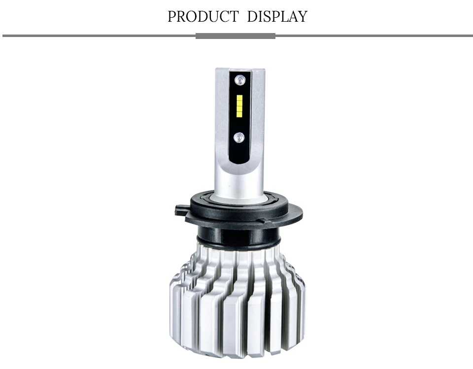 Foxcncar 10000LM 72W H4 H7 H8 H9 H11 Car LED Headlights Hi Lo beam 9005 HB3 9006 HB4 H1 H3 H15 9004 9007 9012 CSP Chip 12V 6500K (12)