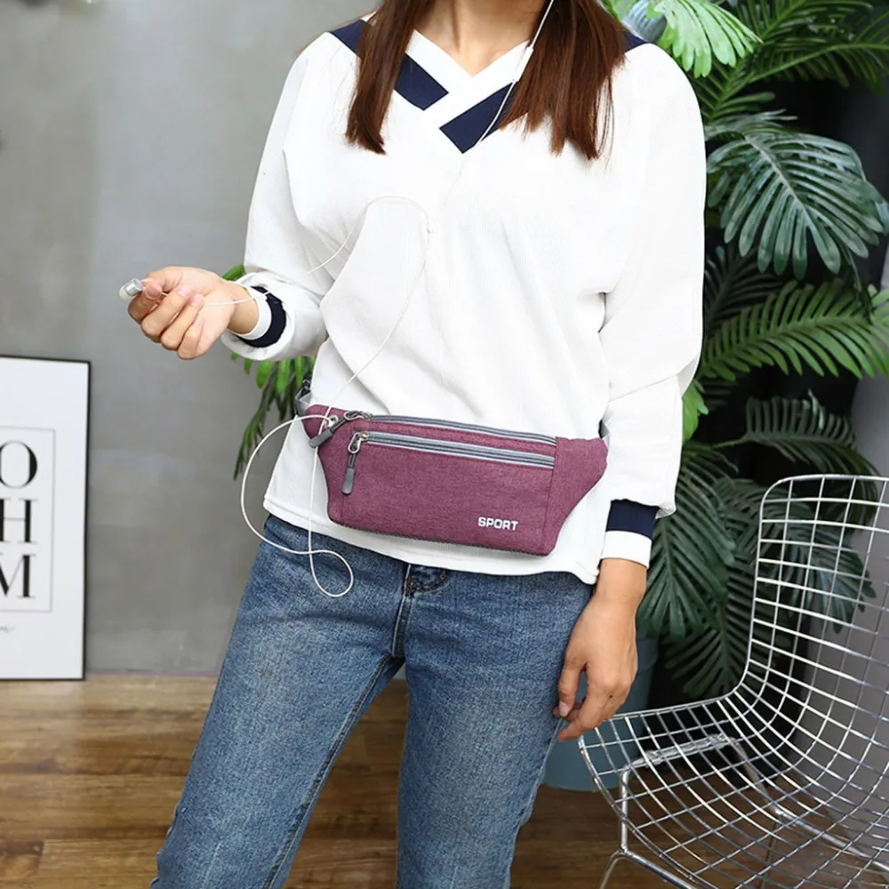 

Women Men Multi-function Pockets Outdoor Sport Leisure Messenger Waist Packs Bag Gym Running Belt Mobile Phone Waist Pack