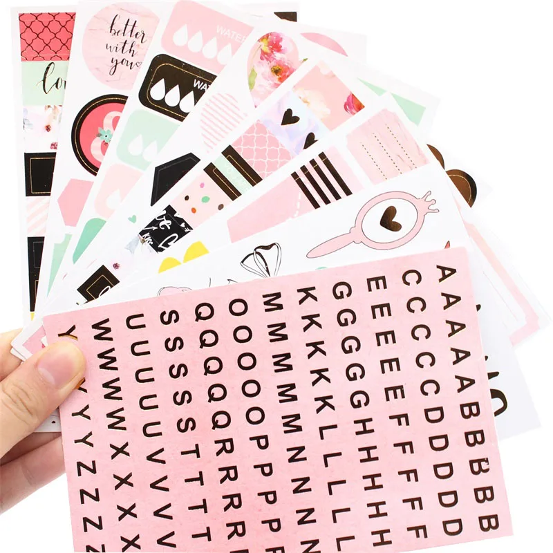 

KSCRAFT 8pcs Miss You Stikers for Scrapbooking DIY Projects/Photo Album/Card Making Crafts