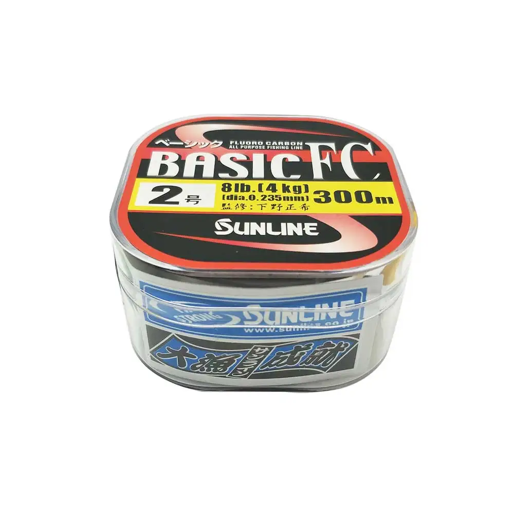 100% الأصلي SUNLINE BASIC FC 225 متر/300 متر شفافة اللون الكربون الألياف خيط صنارة الصيد مناسبة لكثير من طرق الصيد