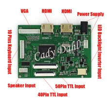 VGA двойной HDMI аудио ЖК-контроллер для Raspberry Pi PC Matrix "-10,1" 60 P 50 P 40 P ttl RGB TFT lcd-панель, экран