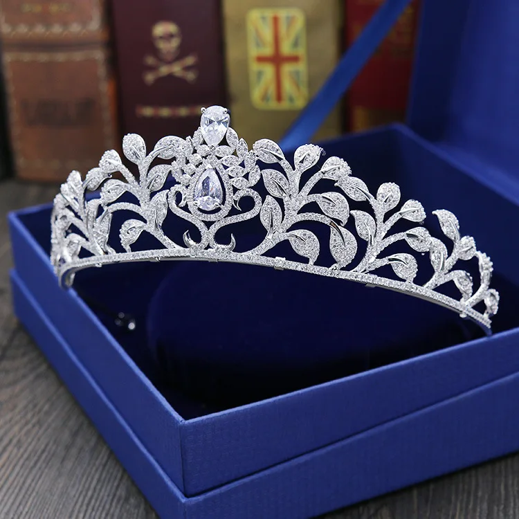 2018 New fashion micro-mosaic All Zircon crown bride headdress crown wedding hair ornaments birthday crown Big Beautyful crown