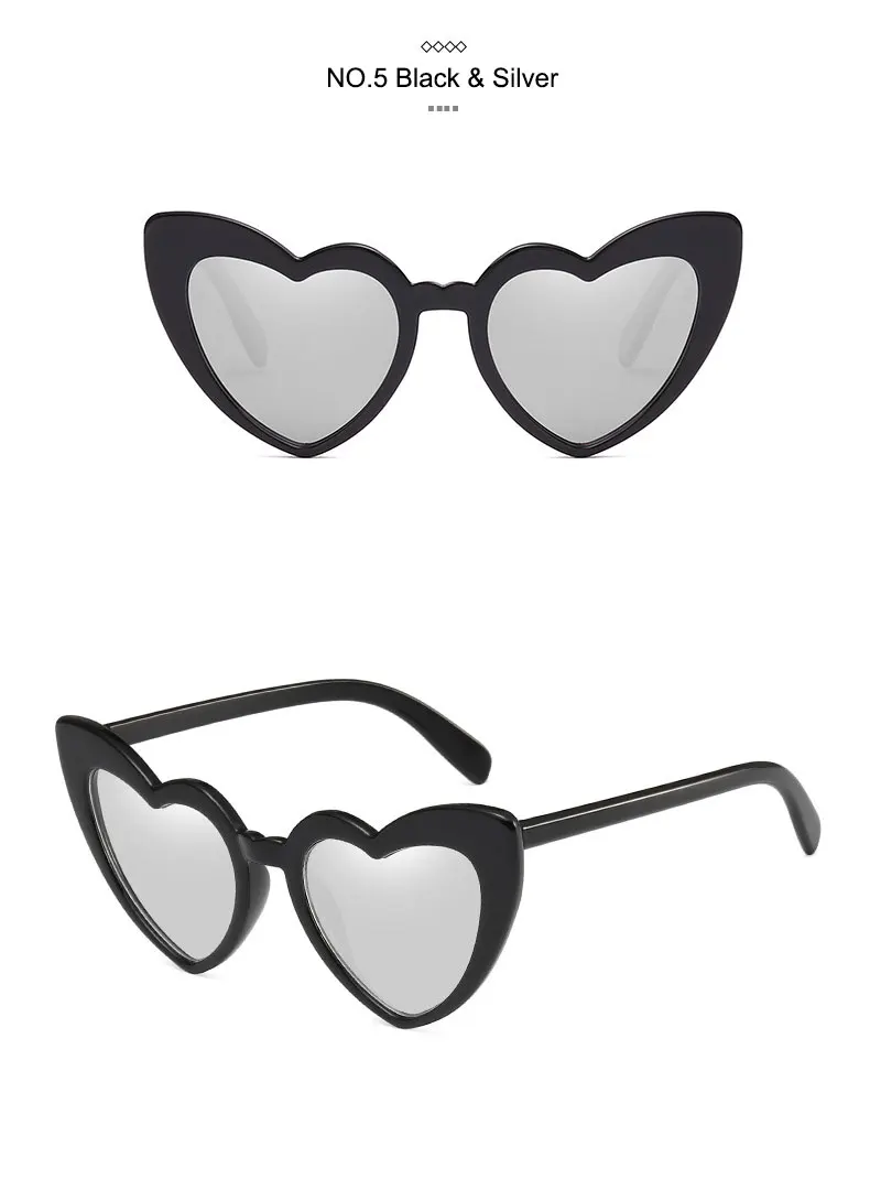 LIKEU'S брендовые дизайнерские Винтажные Солнцезащитные очки Мода, любовь, сердце солнцезащитные очки женские милые сексуальные ретро в