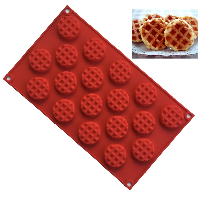 Download 1 PC Mini Silicone Waffles Mold Round Shape 20 Cavity Jelly Soap Chocolate Muffin Baking Mould ...