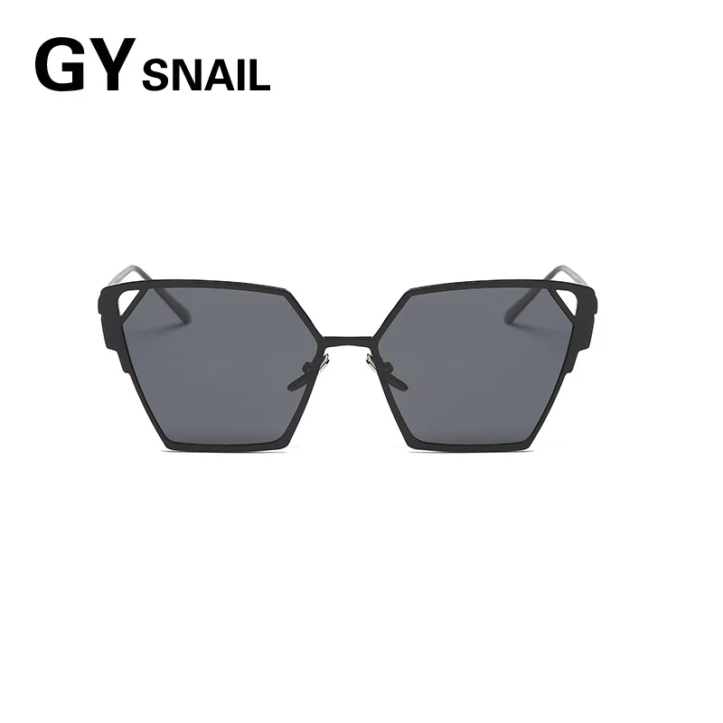 GYsnail Fashion Oversize Hollow Hexagon Sunglasses For Women Unique Metal Frame Female Big Mirror Sun Glasses