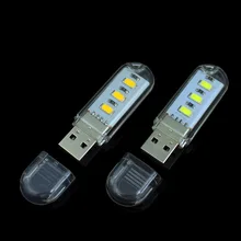 1pcs Mini USB Light 3 led SMD 5730 White, Warm white DC 5V USB powered Night Light For Computer Laptop Notebook