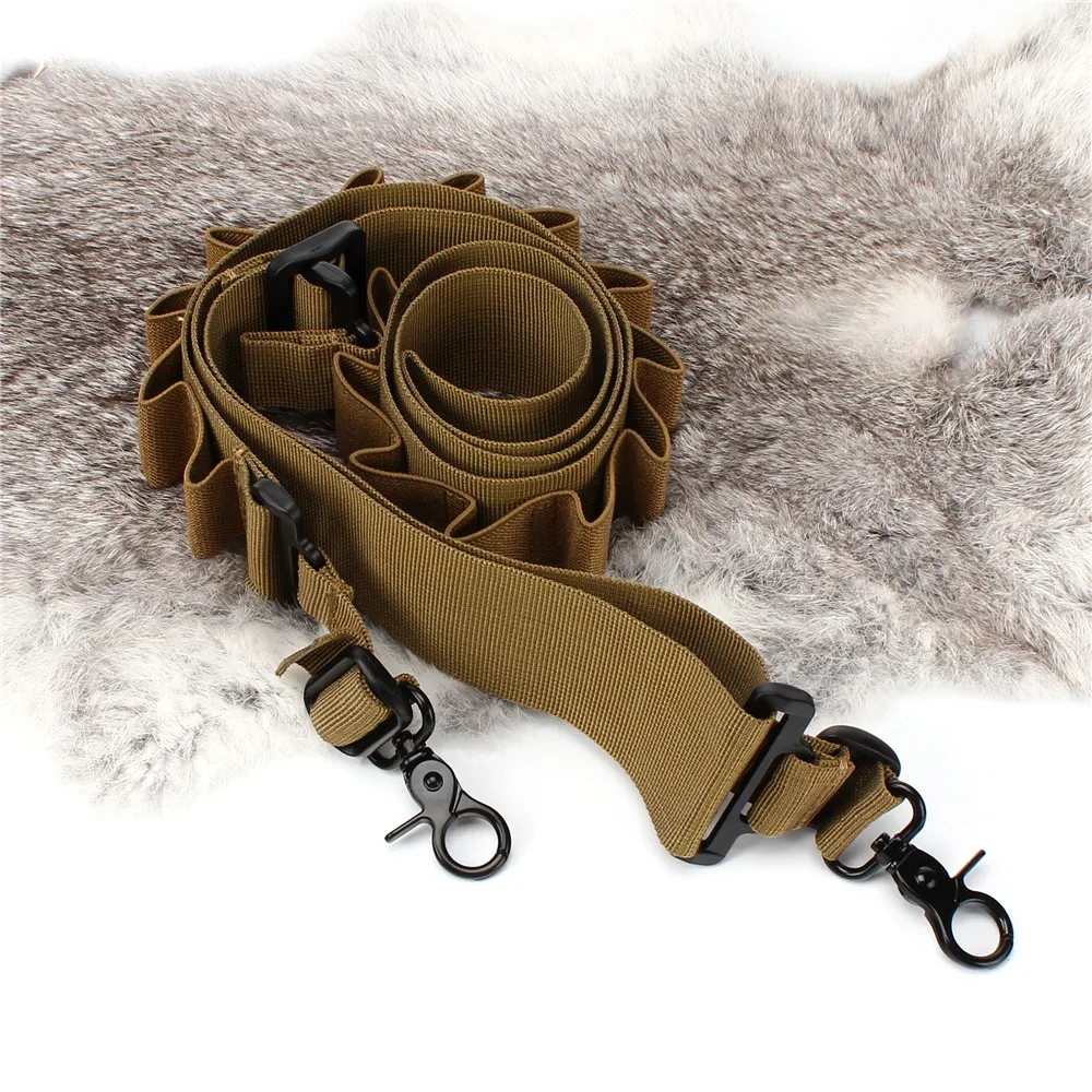 ohhunt Nylon Adjustable 12Ga 20Ga Shotgun Sling 15 Round Shell Carrier Holder Cartridge Ammo Two Point Hunting Gun Accessories (8)