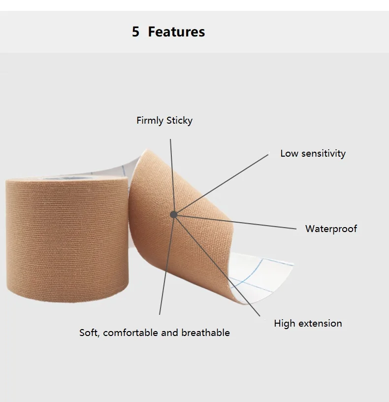 5 см* 5 м спортивная лента vendas adhesivas эластичная повязка кинезиологическая спортивная лента bandagem elastica клейкая спортивная лента