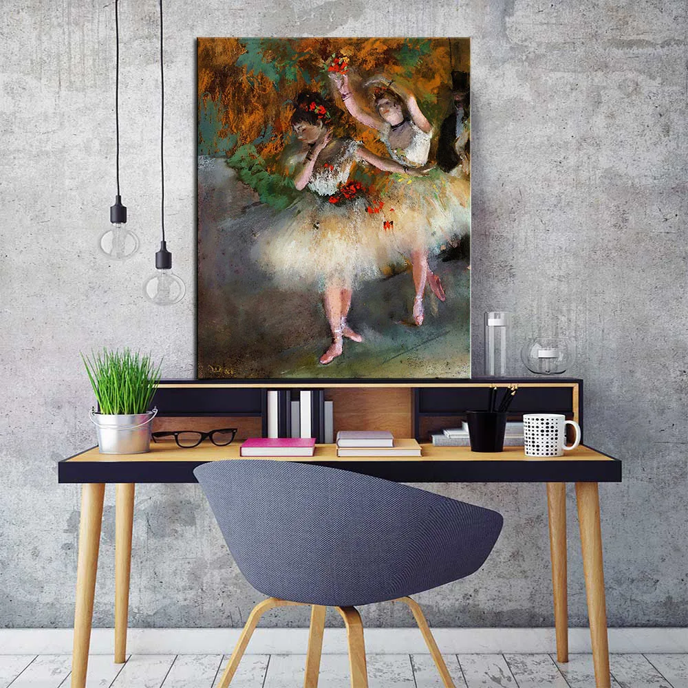 

ART POSTER EDGAR DEGAS Dancers, C1877 CANVAS print WALL OIL PAINTING