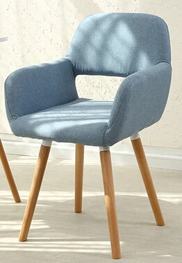 Северный стул из цельного дерева, тканевый художественный одноместный диван-стул