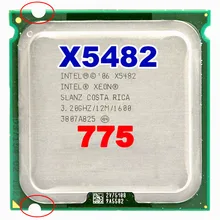 Intel processador xeon, processador intel xeon x5482 soquete lga775 cpu 3.2ghz/12mb l2 cache/quad core/fsb 1600 com adaptadores