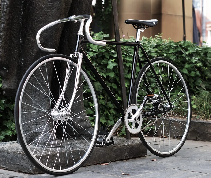 Flash Deal 700C Fixie bike Retro Steel frame sliver Track Single speed Bike 52cm fixie bike vintage bicycle DIY frame 3 Flash Deal 700C Fixie bike Retro Steel frame sliver Track Single speed Bike 52cm fixie bike vintage bicycle DIY frame 3