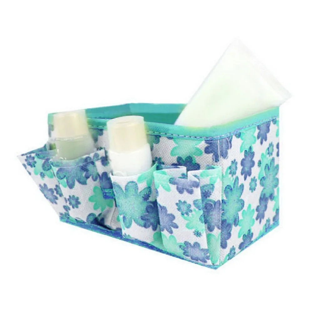 

New Makeup Cosmetic Storage Box Bag Bright Organiser Foldable Stationary Container 18 x 10.6 x 10 cm