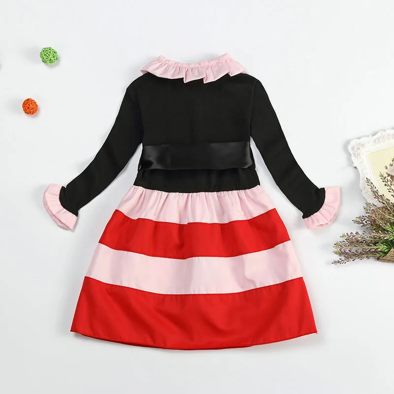 Осенне-зимние детские платья с длинными рукавами для девочек повседневное школьное платье для девочек, нарядное платье Детская праздничная одежда для девочек от 3 до 8 лет