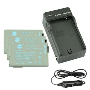 

DSTE 3PCS BP-208 Battery + Travel and Car Charger for Canon Elura100 FVM300 DC22 IXY DVS1 MVX1Si MVX430 MVX460 OpturaS1